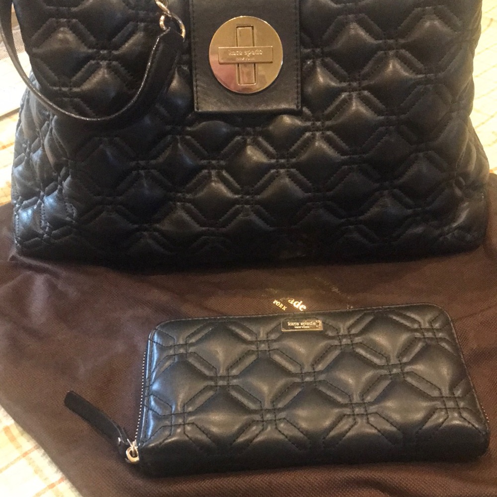 Kate Spade black purse with wallet
